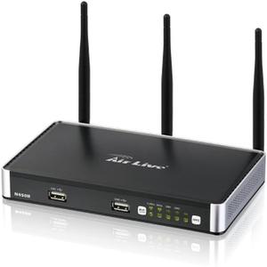 Thumbnail for the OvisLink AirLive N450R router with 300mbps WiFi, 4 N/A ETH-ports and
                                         0 USB-ports