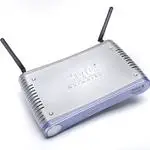 The SMC SMC2804WBRP-G router with 54mbps WiFi, 4 100mbps ETH-ports and
                                                 0 USB-ports