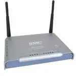 The SMC SMC7904WBRA-N router with 300mbps WiFi, 4 100mbps ETH-ports and
                                                 0 USB-ports