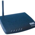 The SMC SMC8014WG router with 54mbps WiFi, 4 100mbps ETH-ports and
                                                 0 USB-ports