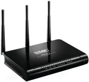 Thumbnail for the SMC SMCWGBR14-N2 router with 300mbps WiFi, 4 Gigabit ETH-ports and
                                         0 USB-ports