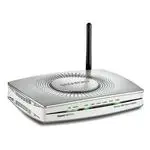 The Siemens Gigaset SE515 router with 54mbps WiFi, 4 100mbps ETH-ports and
                                                 0 USB-ports