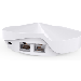 The TP-LINK Deco M5 router has Gigabit WiFi, 1 N/A ETH-ports and 0 USB-ports. It has a total combined WiFi throughput of 1300 Mpbs.<br>It is also known as the <i>TP-LINK AC1300 Whole Home Wi-Fi System.</i>It also supports custom firmwares like: LEDE Project