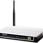 The TP-LINK TD-W8951ND v1 router with 300mbps WiFi, 4 100mbps ETH-ports and
                                                 0 USB-ports