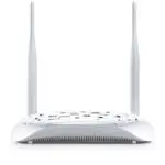 The TP-LINK TD-W89841N router with 300mbps WiFi, 4 100mbps ETH-ports and
                                                 0 USB-ports