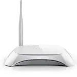 The TP-LINK TL-MR3220 v1 router with 300mbps WiFi, 4 100mbps ETH-ports and
                                                 0 USB-ports