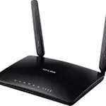 The TP-LINK TL-MR6400 V5 router with 300mbps WiFi, 4 100mbps ETH-ports and
                                                 0 USB-ports