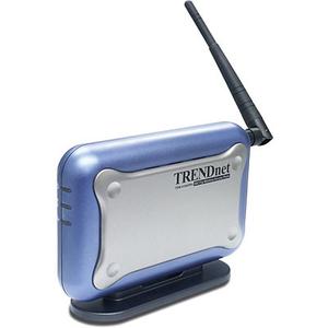 Thumbnail for the TRENDnet TEW-410APB router with 54mbps WiFi, 1 100mbps ETH-ports and
                                         0 USB-ports