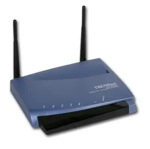 Thumbnail for the TRENDnet TEW-411BRP router with 54mbps WiFi, 4 100mbps ETH-ports and
                                         0 USB-ports