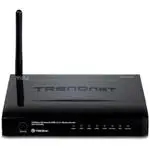 The TRENDnet TEW-657BRM router with 300mbps WiFi, 4 100mbps ETH-ports and
                                                 0 USB-ports