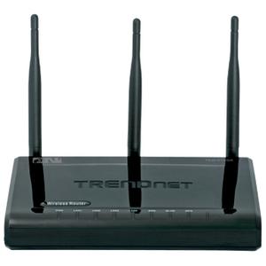 Thumbnail for the TRENDnet TEW-672GR router with 300mbps WiFi, 4 N/A ETH-ports and
                                         0 USB-ports