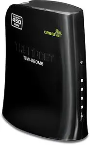 Thumbnail for the TRENDnet TEW-680MB v1.0R router with 300mbps WiFi, 4 N/A ETH-ports and
                                         0 USB-ports