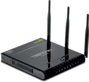 Thumbnail for the TRENDnet TEW-692GR V1.0R router with 300mbps WiFi, 4 N/A ETH-ports and
                                         0 USB-ports