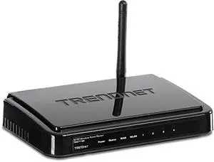 Thumbnail for the TRENDnet TEW-711BR V2.xR router with 300mbps WiFi, 4 100mbps ETH-ports and
                                         0 USB-ports