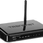 The TRENDnet TEW-711BR V2.xR router with 300mbps WiFi, 4 100mbps ETH-ports and
                                                 0 USB-ports