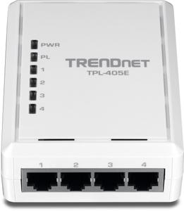 Thumbnail for the TRENDnet TPL-402E router with No WiFi, 1 N/A ETH-ports and
                                         0 USB-ports