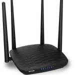 The Tenda AC5 router with Gigabit WiFi, 3 100mbps ETH-ports and
                                                 0 USB-ports