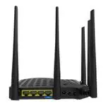 The Tenda FH1202 router with Gigabit WiFi, 3 100mbps ETH-ports and
                                                 0 USB-ports