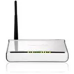 The Tenda W150D v6 (??) router with 300mbps WiFi, 4 100mbps ETH-ports and
                                                 0 USB-ports