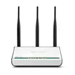 The Tenda W303R v3 (??) router with 300mbps WiFi, 4 100mbps ETH-ports and
                                                 0 USB-ports