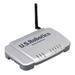 The USRobotics USR5461 router has 54mbps WiFi, 4 100mbps ETH-ports and 0 USB-ports. It also supports custom firmwares like: dd-wrt, OpenWrt
