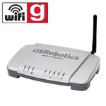 The USRobotics USR5465 router with 54mbps WiFi, 4 100mbps ETH-ports and
                                                 0 USB-ports