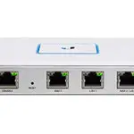 The Ubiquiti Networks UniFi Security Gateway router with No WiFi, 2 N/A ETH-ports and
                                                 0 USB-ports