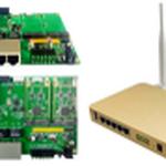 The UniElec U7621-06 router with No WiFi, 4 Gigabit ETH-ports and
                                                 0 USB-ports