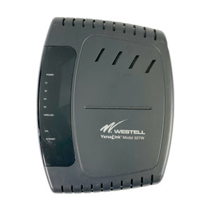 Thumbnail for the Westell VersaLink 327W (D90-327W30-06) router with 54mbps WiFi, 4 100mbps ETH-ports and
                                         0 USB-ports