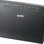 The ZyXEL AMG1302-T11C router with 300mbps WiFi, 4 100mbps ETH-ports and
                                                 0 USB-ports