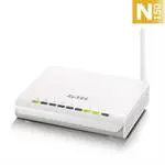 The ZyXEL NBG-416N router with 300mbps WiFi, 4 100mbps ETH-ports and
                                                 0 USB-ports