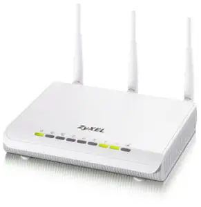 Thumbnail for the ZyXEL NBG460N router with 300mbps WiFi, 4 N/A ETH-ports and
                                         0 USB-ports