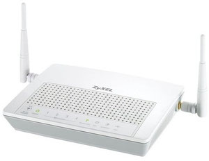 Thumbnail for the ZyXEL P-661HNU-F3 router with 300mbps WiFi, 4 100mbps ETH-ports and
                                         0 USB-ports