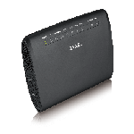 The ZyXEL VMG1312-B10D router with 300mbps WiFi, 4 100mbps ETH-ports and
                                                 0 USB-ports