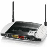 The ZyXEL VMG8546-D70A router with 300mbps WiFi, 4 100mbps ETH-ports and
                                                 0 USB-ports