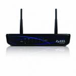 The ZyXEL X-550 router with 54mbps WiFi, 4 100mbps ETH-ports and
                                                 0 USB-ports