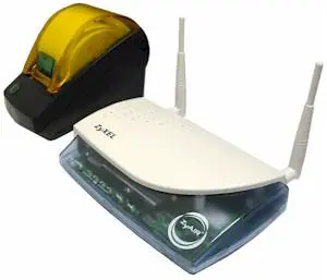 Thumbnail for the ZyXEL ZyAIR B-4000 router with 11mbps WiFi, 4 100mbps ETH-ports and
                                         0 USB-ports
