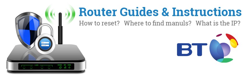 Image of a BT router with 'Router Reset Instructions'-text and the BT logo