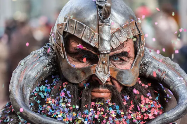 a man in Viking costume