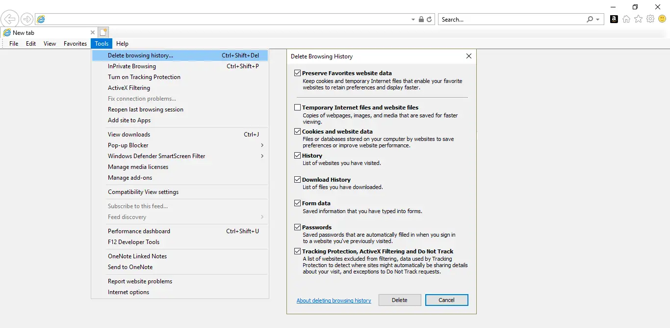 How to Delete Temporary Files in IE 10 And IE 11