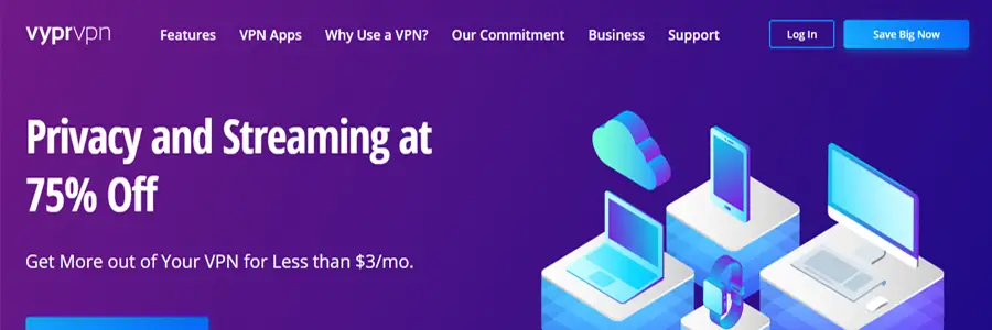 VyprVPN Main Page